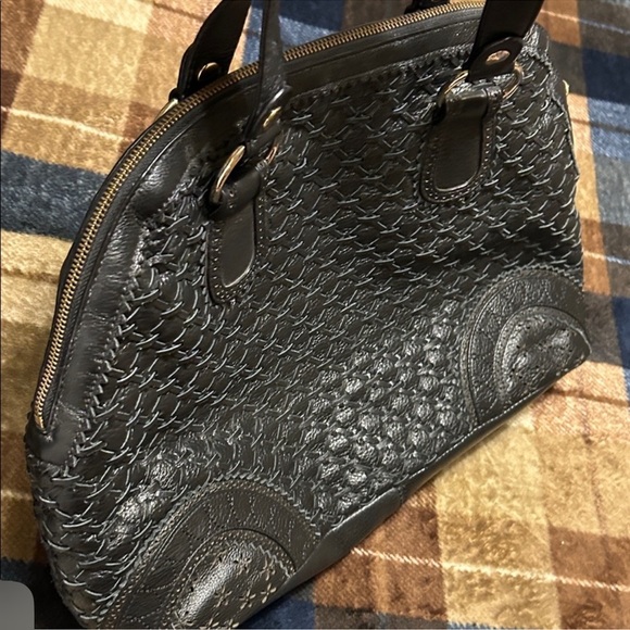 Elliott Lucca Black Woven Shoulder Bag - Picture 3 of 12